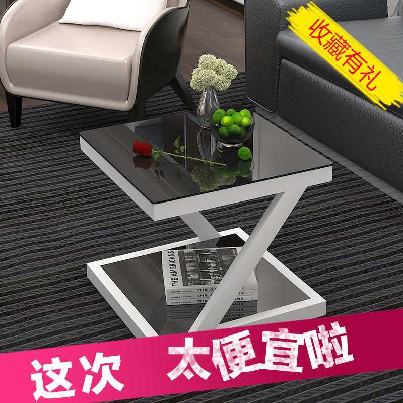 简约现代边几钢化玻璃铁艺小茶几迷你小方桌客厅边桌沙发边角几,3C数码配件,摄像机配件,淘宝优惠券,粉丝福利购,淘宝优惠卷