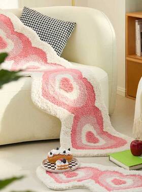 心植绒簇绒卧室s地毯床边毯加厚in客厅沙爱发茶几毯浴24101012室