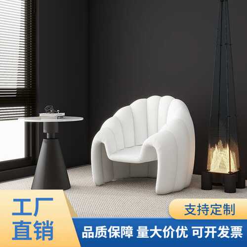 洽谈沙发椅设计师法式轻奢孔雀网红创意单椅小户型客厅单人椅休闲