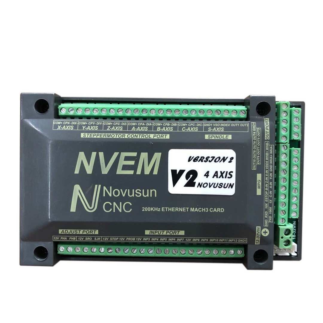 新款以太网MACH3接口板4轴控制卡,NVEM CNC 控制器