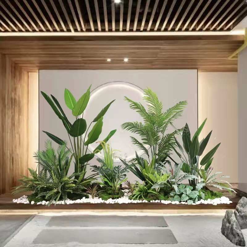 花摆件旅人蕉植物大型北欧树女装店假花防真鸟绿植小盆栽西瓜红
