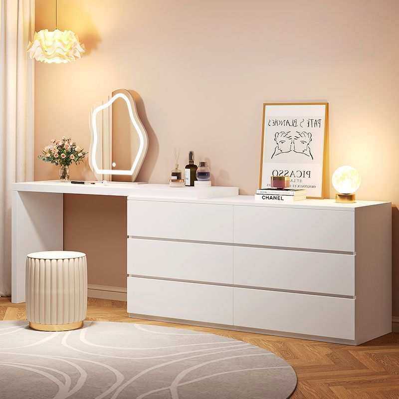 梳妆台卧室现代简约斗柜一体小户型收纳柜奶油风书桌可伸缩化妆桌,3C数码配件,摄像机配件,淘宝优惠券,粉丝福利购,淘宝优惠卷