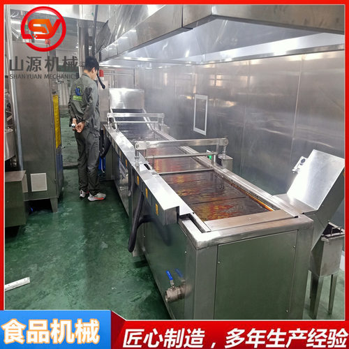 美好小酥肉油炸生产线  全自动里脊肉条油炸设备 锅包肉油炸机