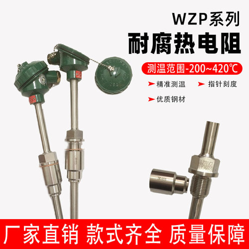 WZP-236F耐腐热电阻PT100型温度传感器500摄氏度耐腐防爆感温探头