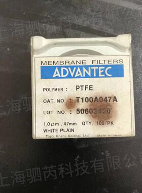 ADVANTEC孔径1um疏水有机溶剂过滤膜PTFE膜T100A047A