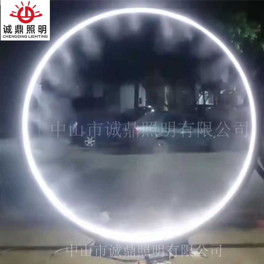 网红发光水雾门景点观景区水雾门婚礼现场造雾灯艺术道具美陈装饰