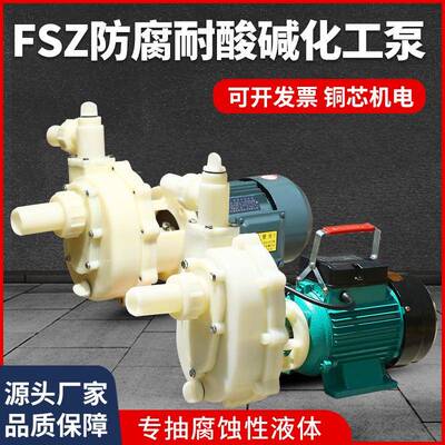 FS/FSZ化工泵耐腐蚀工程塑料泵抽海水离心泵耐酸碱自吸泵防腐泵