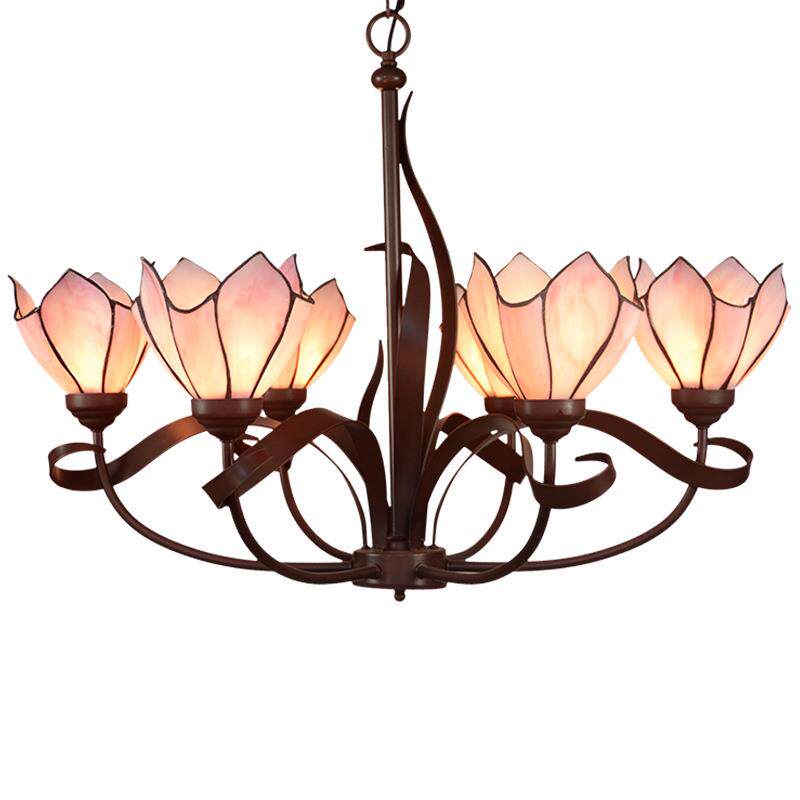 直销蒂凡尼开枝吊灯客厅灯卧室灯简约温馨6灯头美式装饰灯,家装灯饰光源,智能吊灯,淘宝优惠券,粉丝福利购,淘宝优惠卷