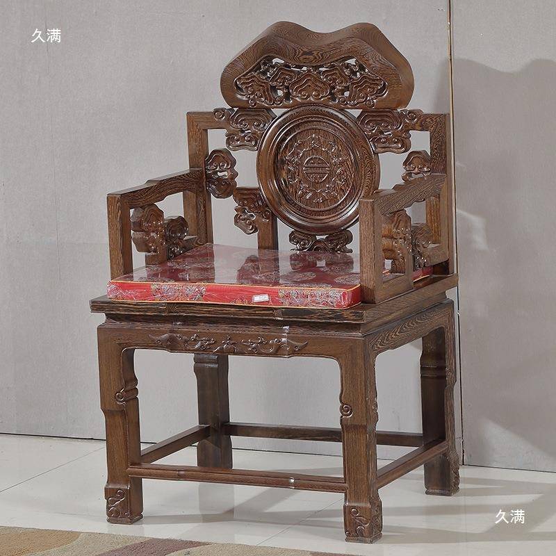 椅子花梨木靠背椅鸡翅木太师椅酸枝木皇宫圈椅中式实木主人椅