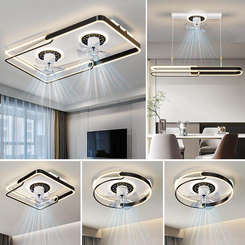 客厅风扇灯2025新款现代简约客厅主灯一体电风扇吸顶灯