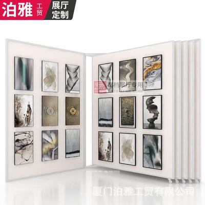 书画展示架挂画油画作品展示架多功能立式书法画展架子双面翻页