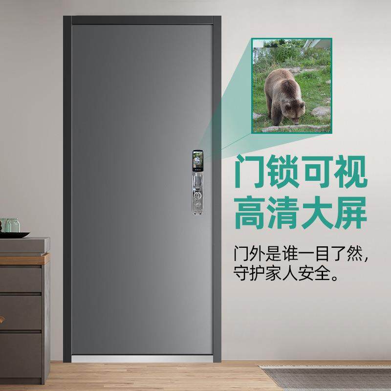 富德森千山翠防盗门家用进入户门安全指纹锁极简子母门别墅大门