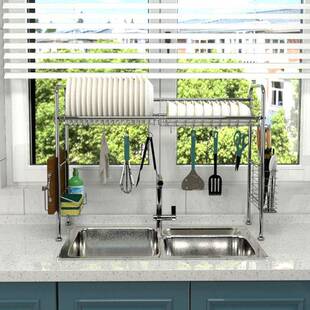 不锈钢碗碟架沥水架水槽置物架多功能厨房单层双层餐具收纳架家用