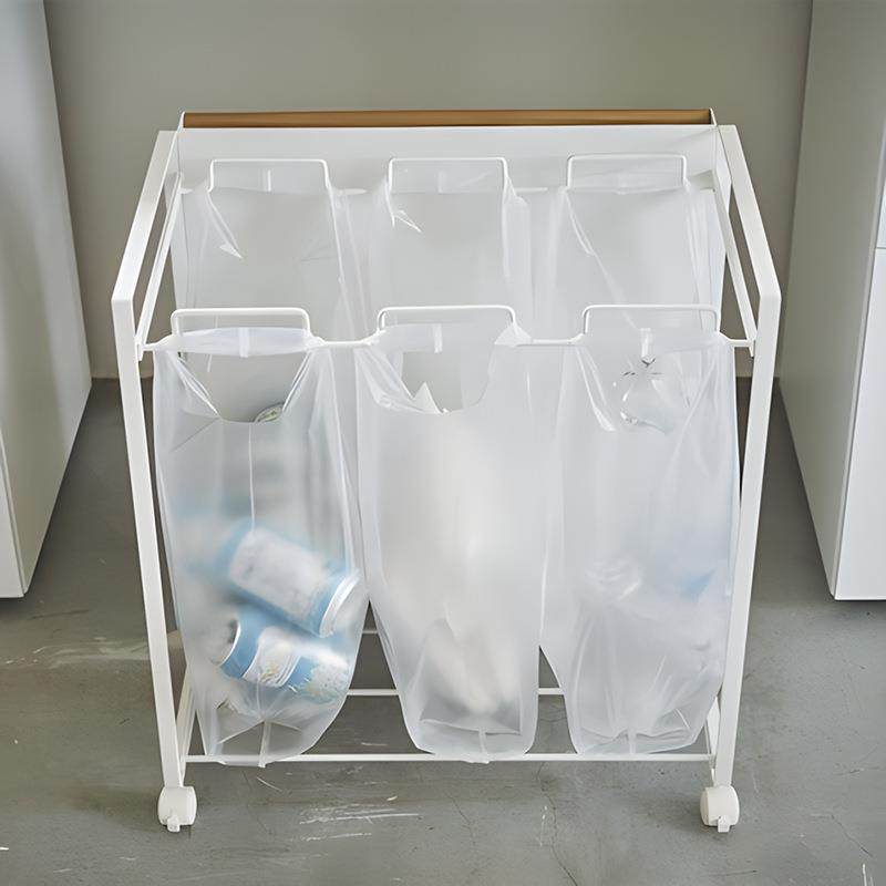 垃圾袋置物架小推车带滑轮木把手厨房家用办公室塑料袋挂架收纳架,收纳整理,书桌收纳置物架,淘宝优惠券,粉丝福利购,淘宝优惠卷