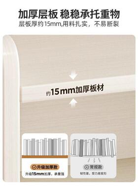 书架实木一体靠墙落地置物架家收用儿童纳柜储物柜VTU子学生多层
