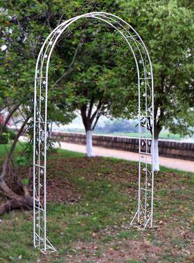 式爬藤铁14809艺拱门铁线莲花架子落地式蔷薇攀爬架架园艺拱形支