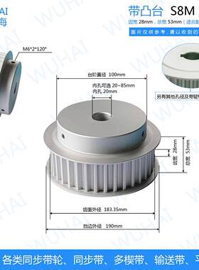 直销QEBL21-SP8M2步50944--72B--d20同带轮