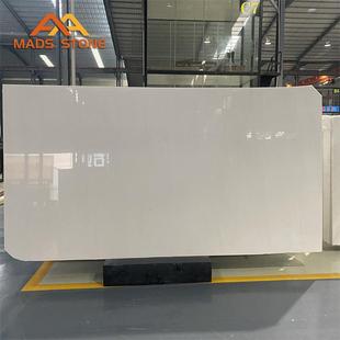 麦斯石理材南拉夫白色天然大石桌面板踏板厨柜台面窗斯台986石材