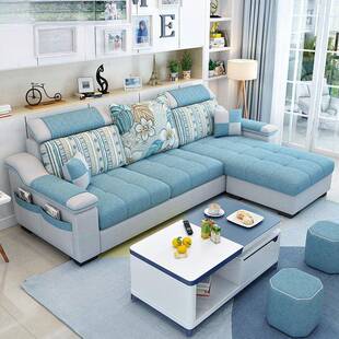 家具布艺沙发小户型整租屋装客厅见详情简出现约代三人位可拆洗