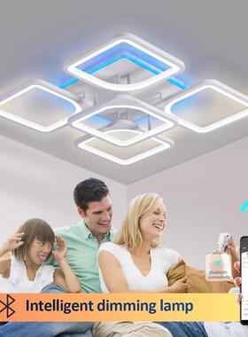 卧亚克力ld室吸顶厅灯智能方形客厅灯63520e现代简约书房餐灯灯具