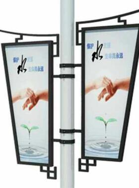 异形户灯杆灯箱外全彩edl发灯光旗方形杆灯箱公路仿古吸塑灯箱道