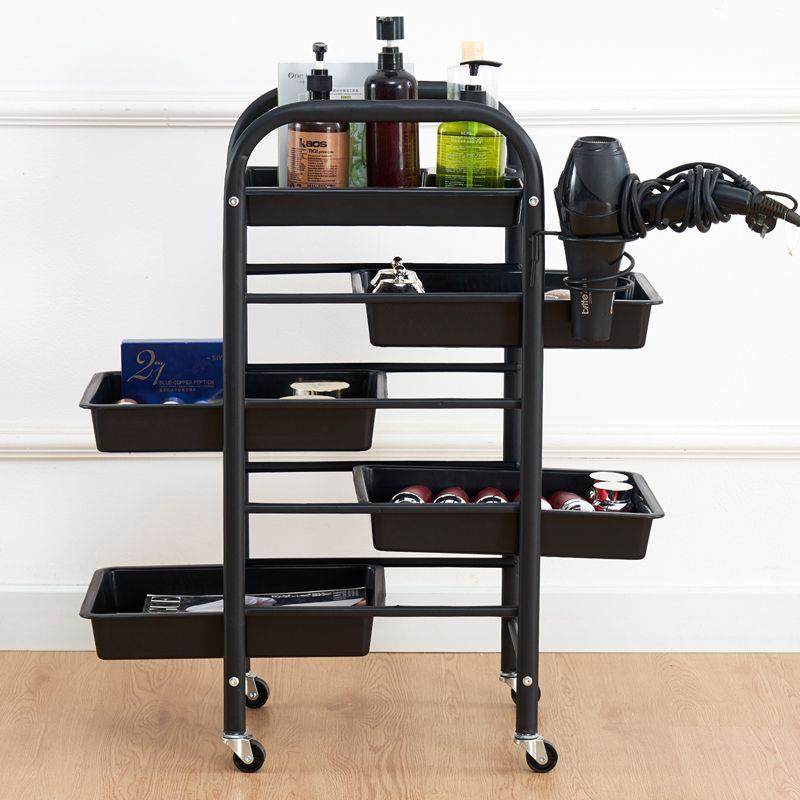 染发移动架推车车发廊工具车DAM五杠层理发店车手推美发工具柜