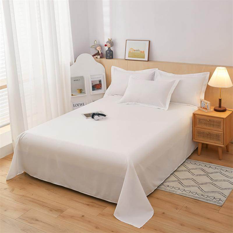 酒宿宾馆床上j44230四件民套色床单七白八件店套被芯枕芯全套单人