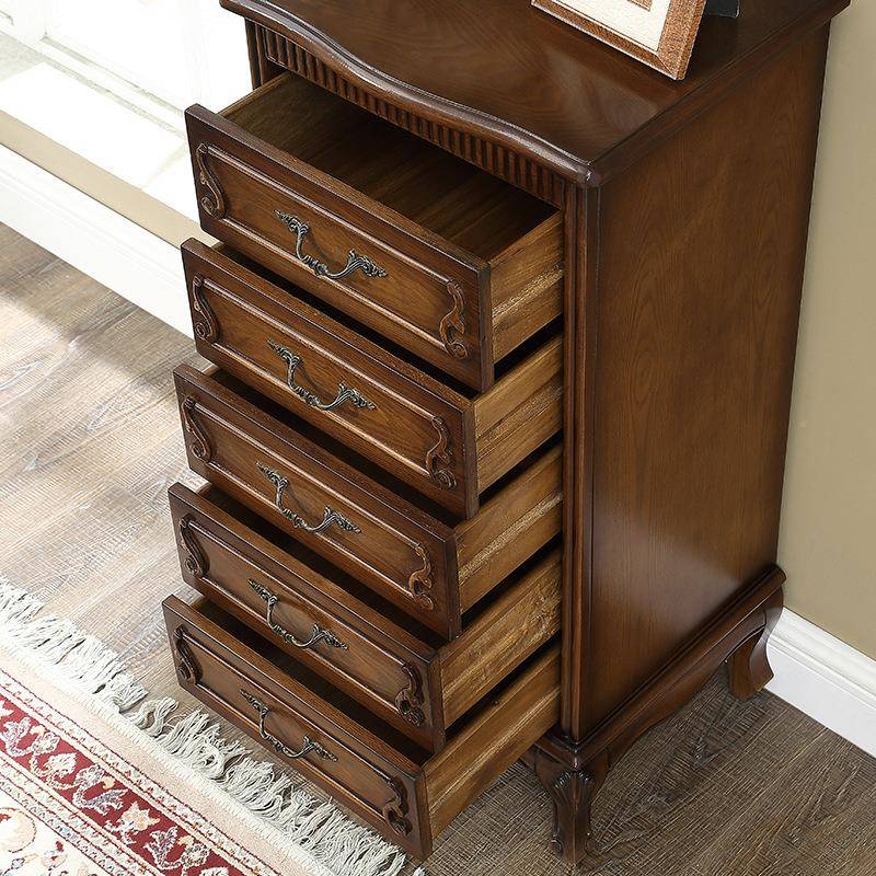 美式五PD308-2柜收柜全实木斗柜子储物柜纳卧柜子客厅靠室墙组合