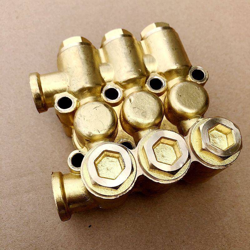 绿霸洗LT块18198MB19MB高压清洗机修理-配件车机泵头总成铜维修