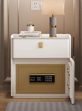 卧室头柜保险代柜保险箱多功能奢CZE简约现实木免安装收纳轻床储