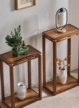 实木花台架胡桃客厅落地式XMK中式仿博古花家用古架阳台盆景架花