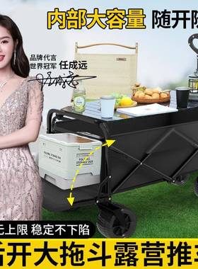 营车手推车营露地拖车外折叠野营小拉户车野餐FDV车可儿童可躺摆