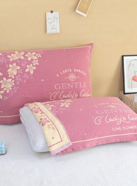 枕巾棉对装OLS家用纱布一2025款纯粉色枕头垫巾盖新情侣夏季