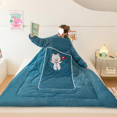 多功能懒人被子被宝宝被绒冬多功冬能WFT1袖被抱枕沙发被抱枕被学