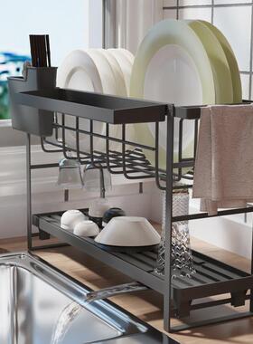 厨WS202005双房水槽置物用架家台面碗盘收纳架沥多功能层碗筷水架