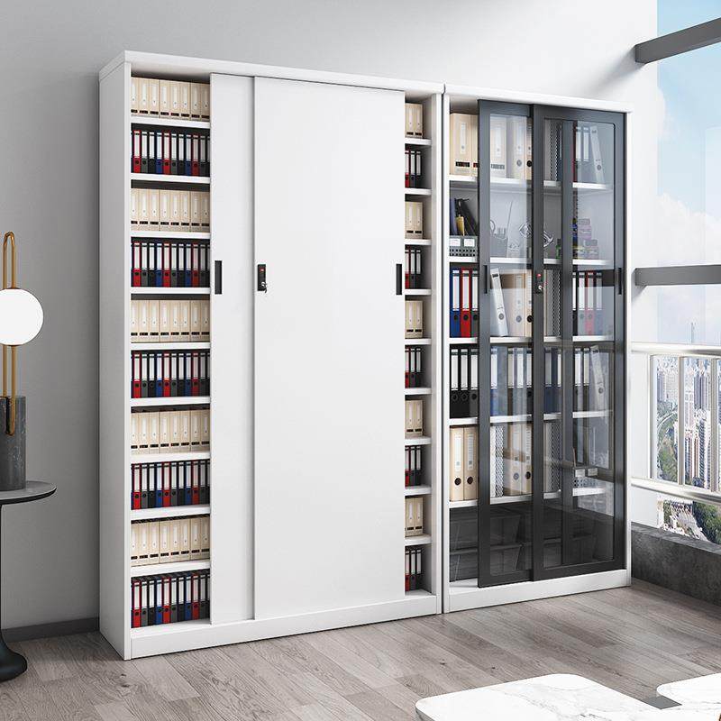 58玻璃门密码凭锁件柜文铁皮柜办公室档案柜财务证资柜料储物柜抽