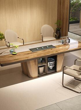 雅大师新岩板茶桌椅格组合新式烧水壶一体嵌入式中全自动OYX茶具