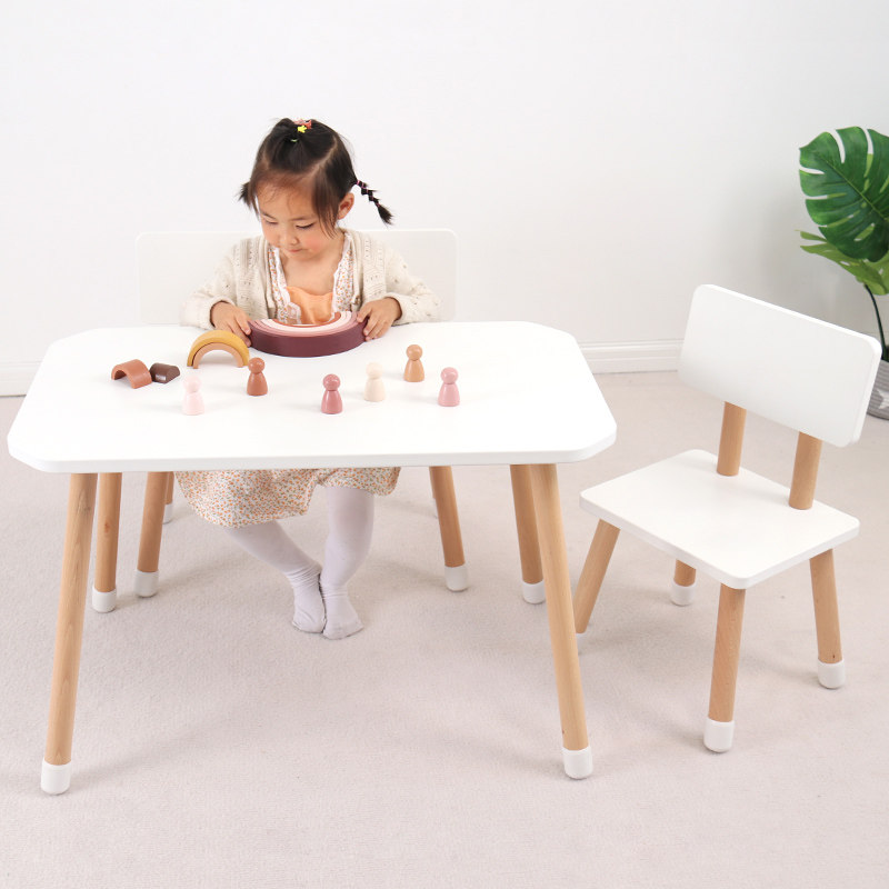 5V幼儿园早教阅读长方桌椅套装