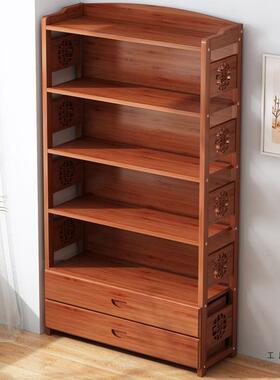 竹书架简易客厅多层收纳木EST房架实储物柜厨置物架学生小书柜落