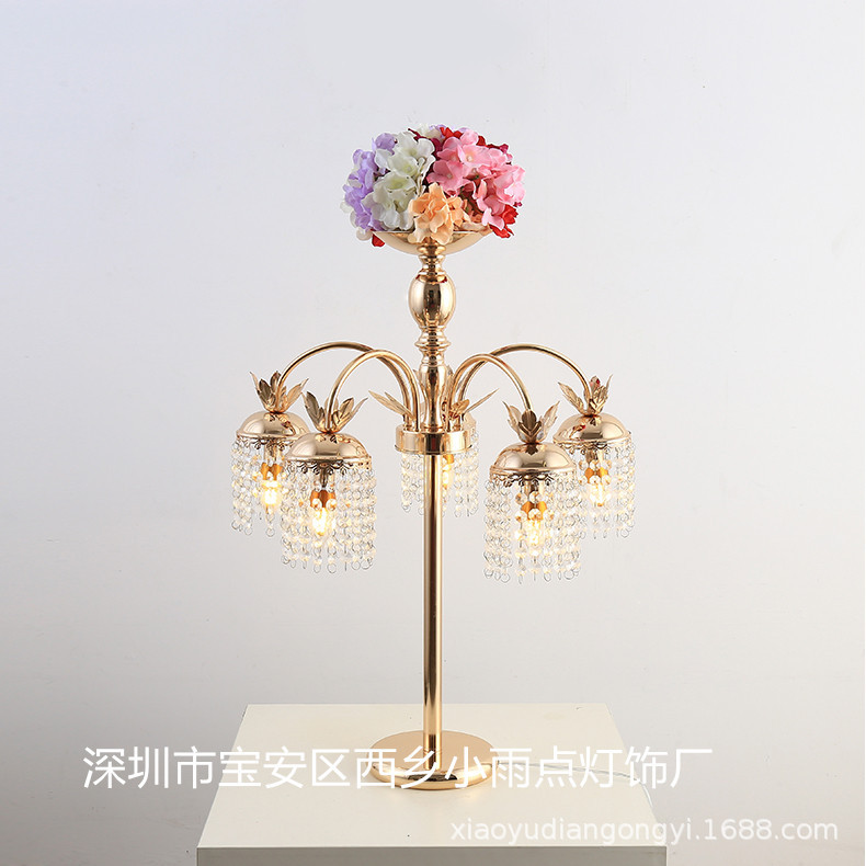 婚庆路引铁艺电镀水晶灯