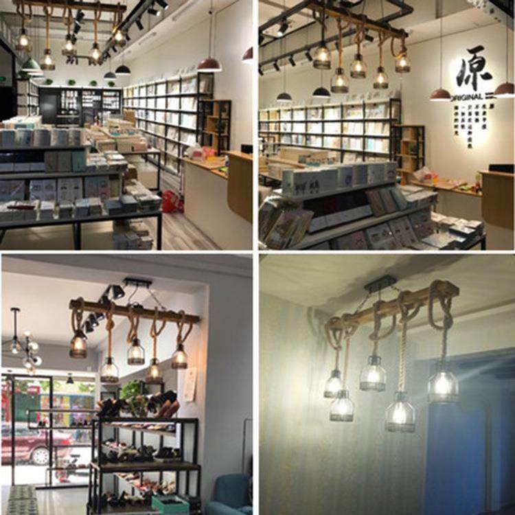 式复古NJ0195麻绳服吊个性美餐厅创意酒吧台装店橱窗装饰灯工业风,家装灯饰光源,智能吊灯,淘宝优惠券,粉丝福利购,淘宝优惠卷