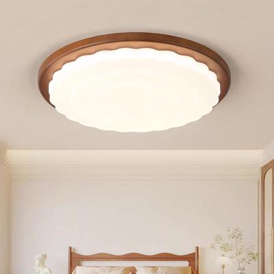 古吸新款法式复实吸顶34783灯木新中式中古客厅顶灯创意书房卧室