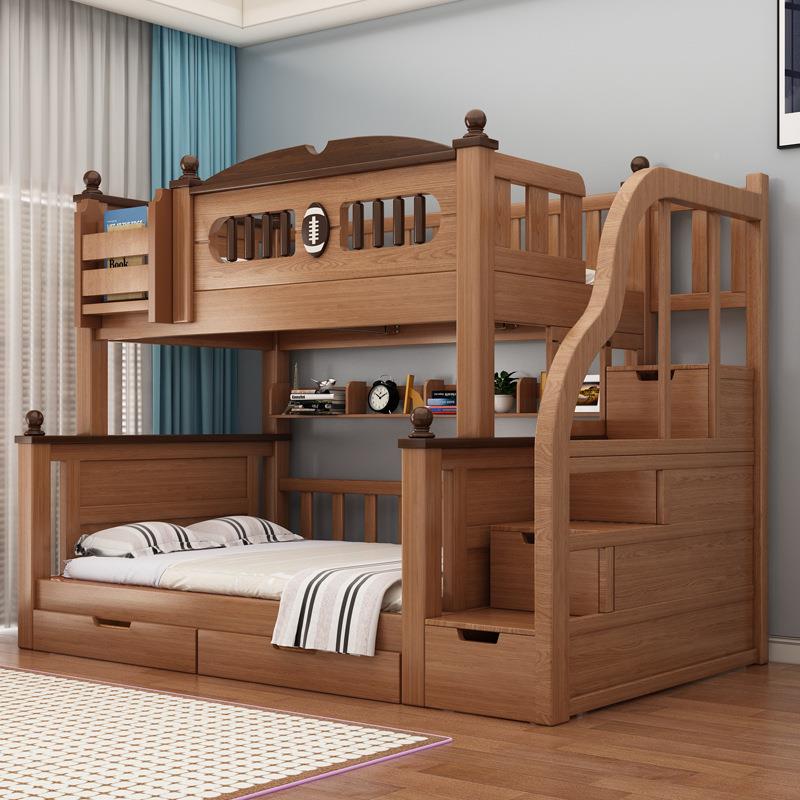 喜挚实上李国政-4下床儿童双层床成人两铺层床高床低子母床木上下