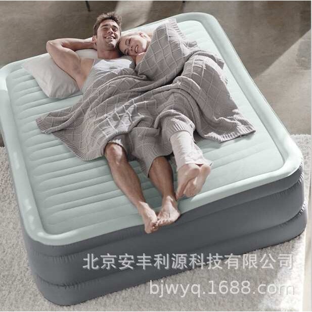 INTEX64414 充气床垫双人家用单人加厚双层简易床冲气线拉气垫床
