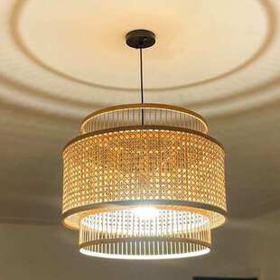 日式竹编吊灯餐厅客厅卧室书房民宿茶室禅意饭店火锅店藤艺灯具