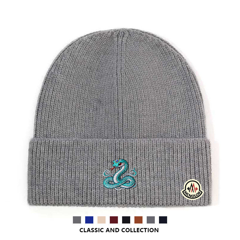 蒙口钢琴【官方直营】韩版时尚休闲百搭针织帽蛇年限定套头冷帽潮