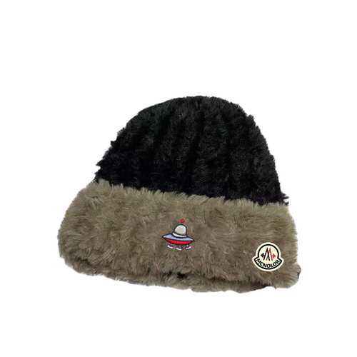 蒙口钢琴【官方直营】毛绒拼接棒球帽男女秋冬保暖护耳针织帽时尚