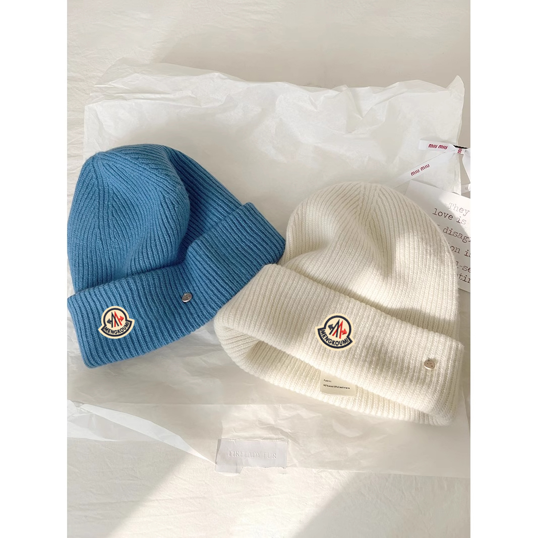 【官方直营】蒙口钢琴羊毛帽子围巾纯色针织冷帽秋冬保暖百搭围脖