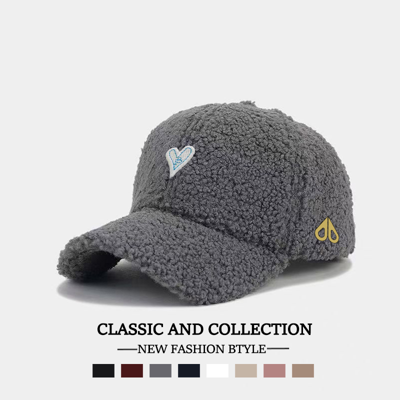 剪刀四季MOOSE韩版休闲时尚百搭男女同款秋冬羊羔绒显脸小棒球帽