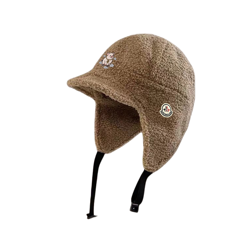 蒙口钢琴【官方直营】毛绒男女款冬季保暖猪年限定护耳防寒飞行帽